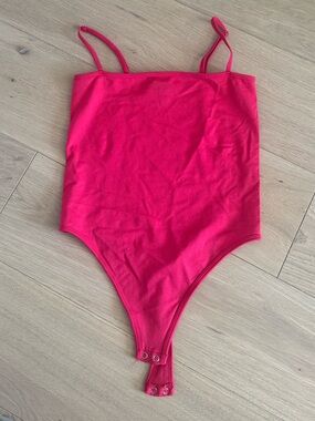 Forever 21 Pink Spaghetti Strap Bodysuit Large